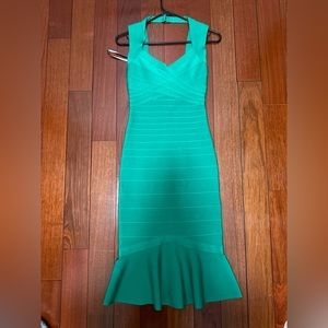 Herve leger green dress